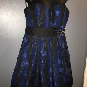 Brand by XOXO blue and black party dress with built in tulle underneath